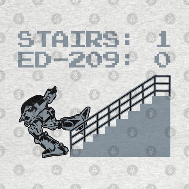 ED-209 vs Stairs by PopCultureShirts